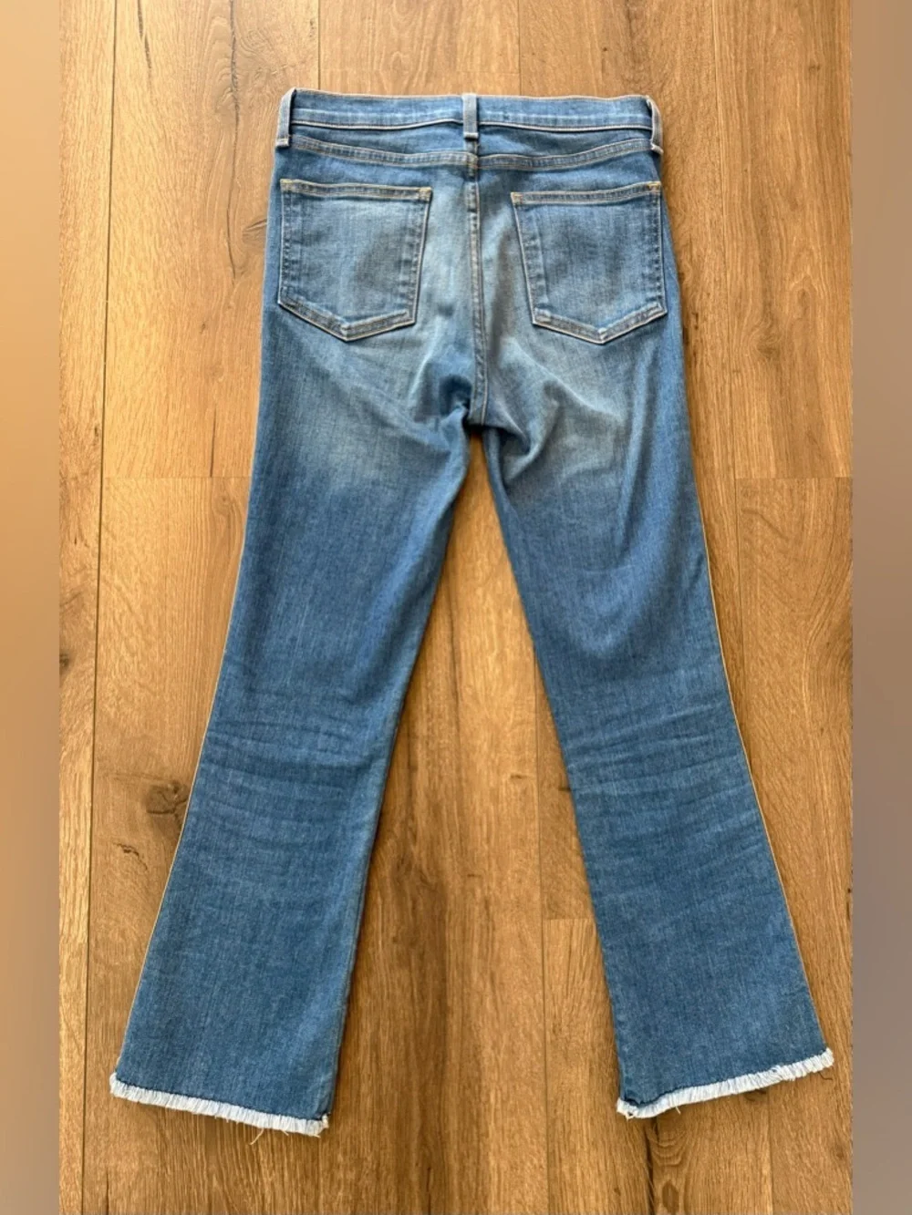 Veronica Beard Jeans 26 High Rise Side Stripe Raw Hem Designer Denim - Picture 2 of 10